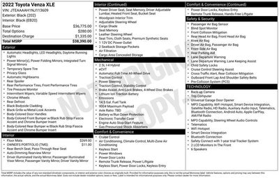 2022 Toyota Venza XLE