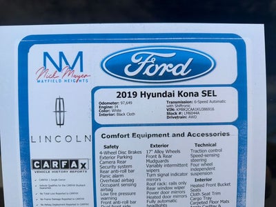 2019 Hyundai Kona SEL