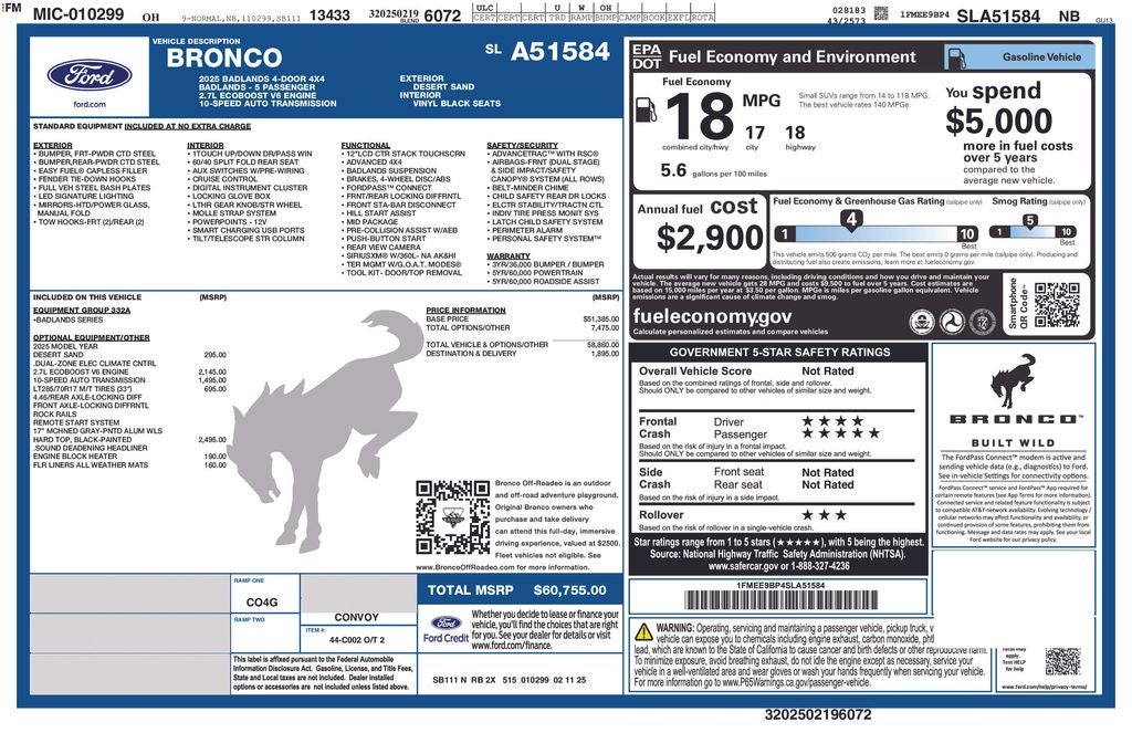 2025 Ford Bronco Badlands