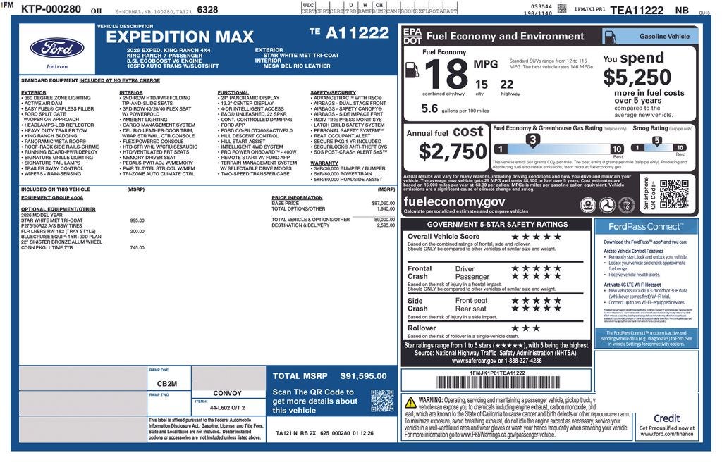 2026 Ford Expedition Max King Ranch