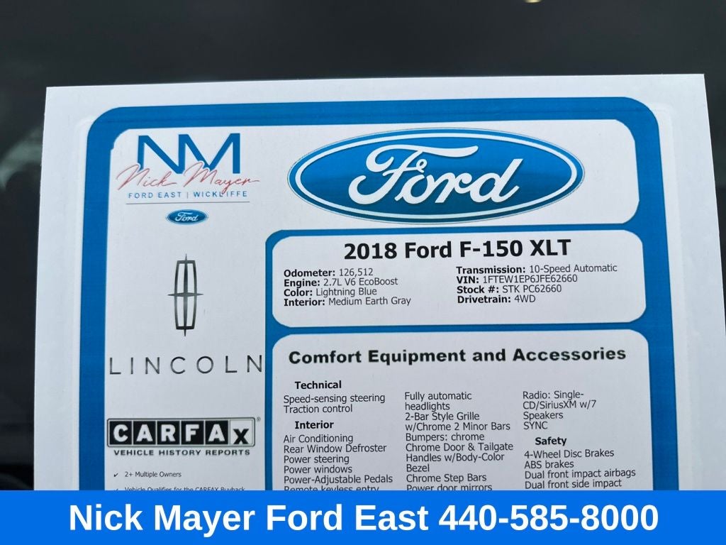 2018 Ford F-150 XLT