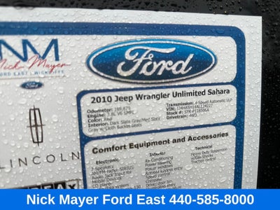 2010 Jeep Wrangler Unlimited Sahara