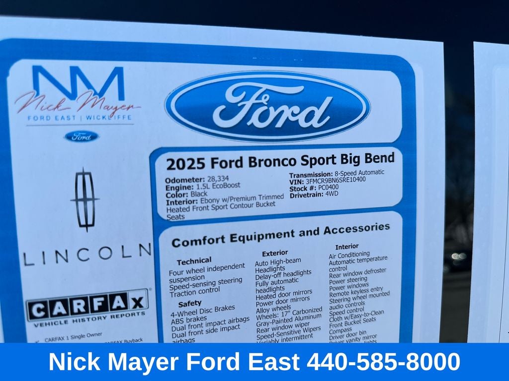 2025 Ford Bronco Sport Big Bend