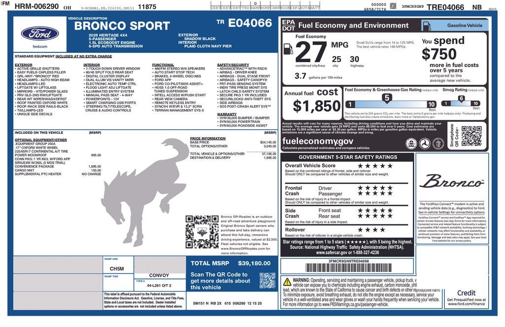 2026 Ford Bronco Sport Heritage