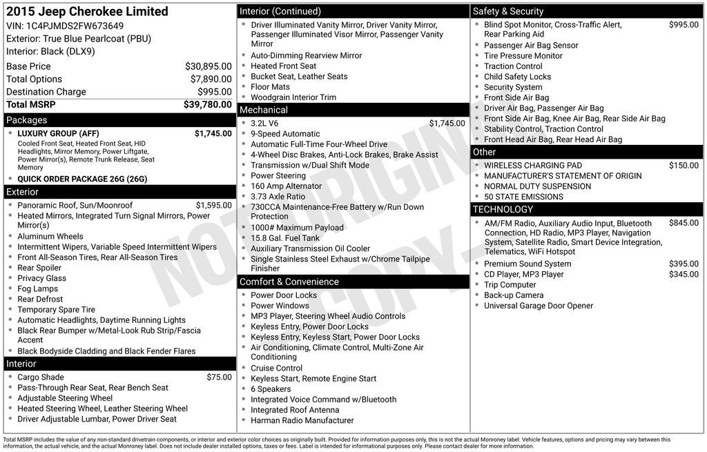 2015 Jeep Cherokee Limited