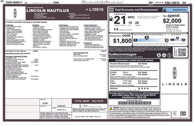 2019 Lincoln Nautilus Reserve