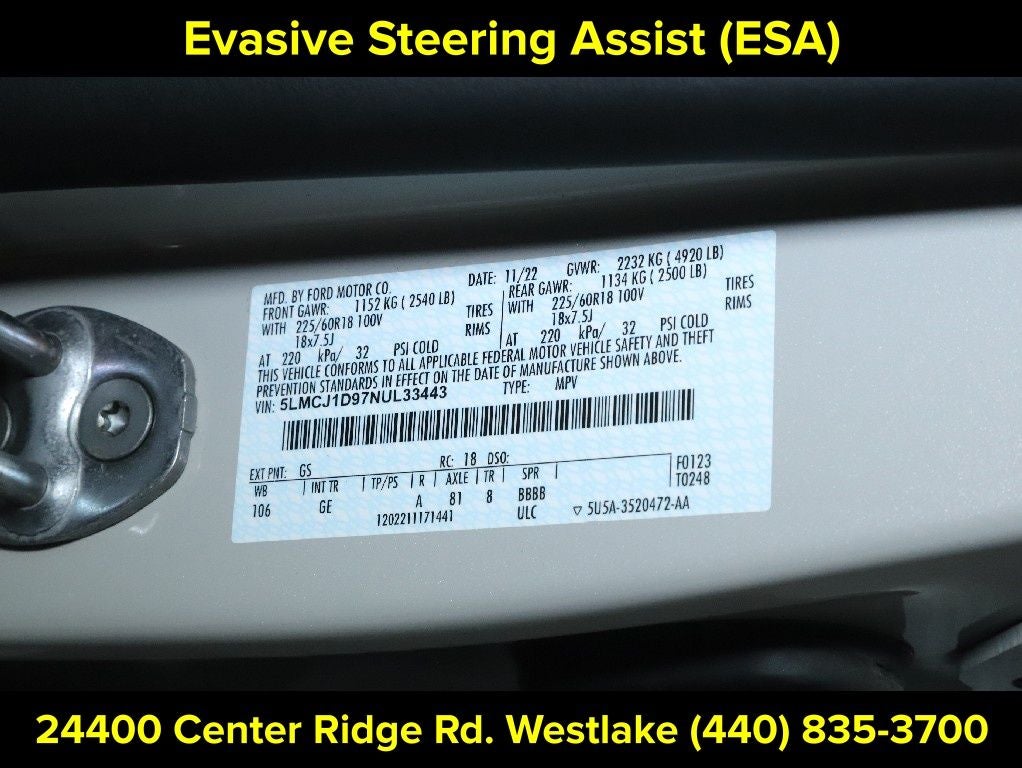 2022 Lincoln Corsair Standard