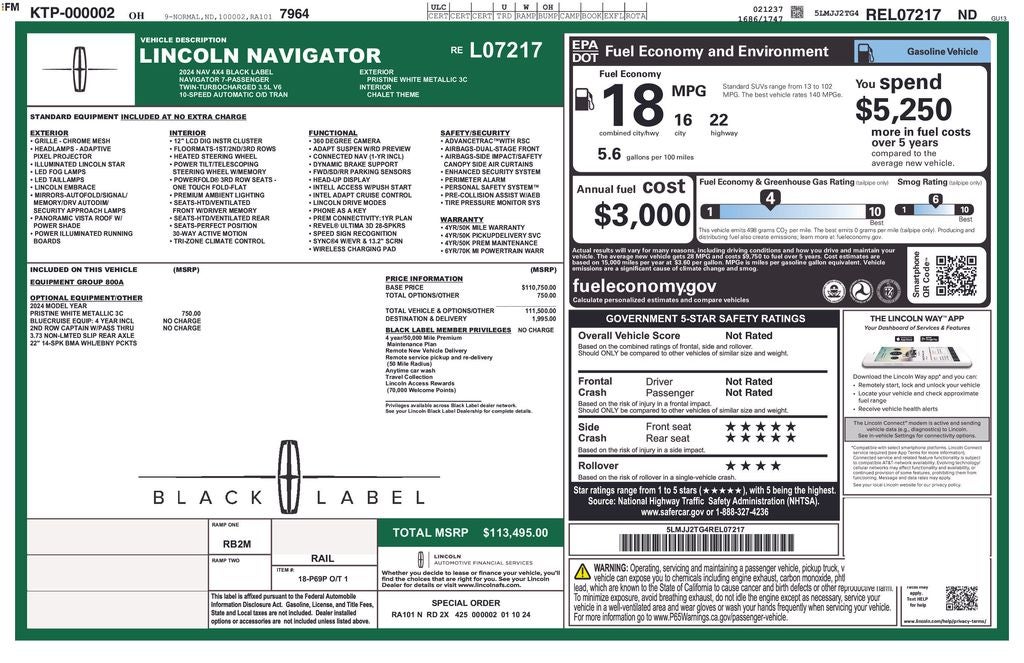 2024 Lincoln Navigator Black Label