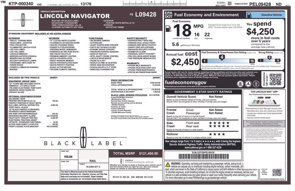 2023 Lincoln Navigator Black Label