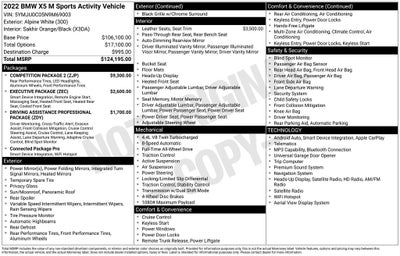 2022 BMW X5 M Base Competition