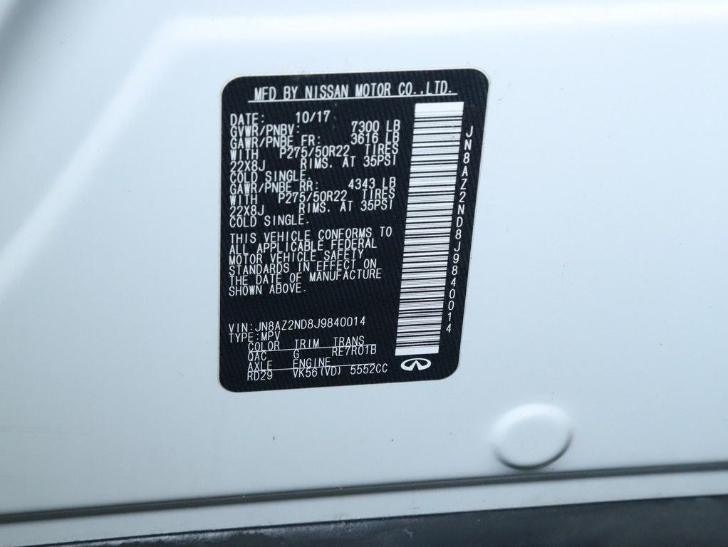 2018 INFINITI QX80 Base