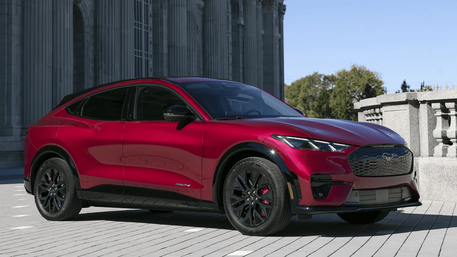 The 2025 Ford F-150® driving through snowy mountain roads near Euclid, OH, highlighting its rugged capability.